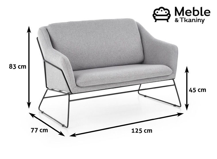 Fotel Wypoczynkowy SOFT 2 XL Czarny Jasny Popiel