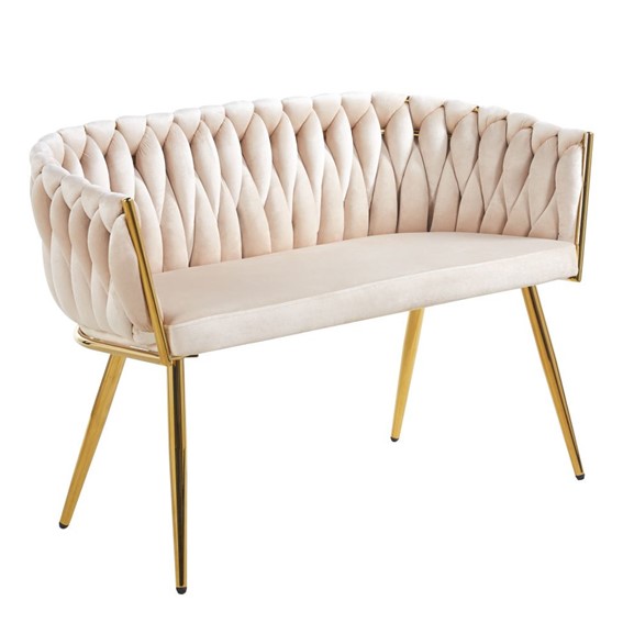 Sofa SF2-FX Beżowy/Złoty