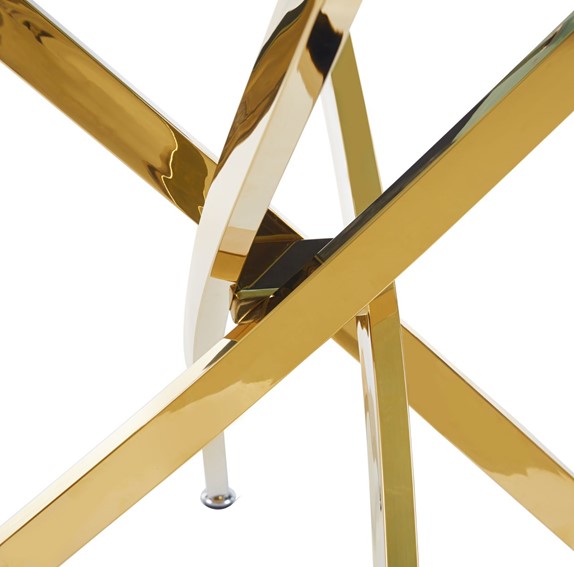 Stół ST19-FX fi100 Czarny Marmur/Złoty