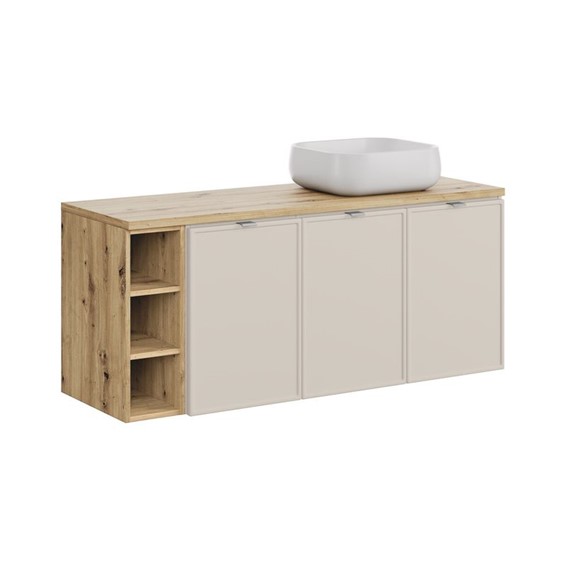 Zestaw Meblowy NIKA 140cm Dąb Artisan/Kaszmirowy Mat