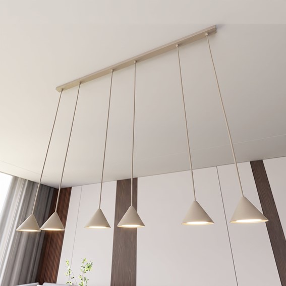 Lampa Wisząca ELIT 6 Beżowy