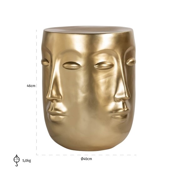 Stolik CHRISTY Fi40cm Złoty