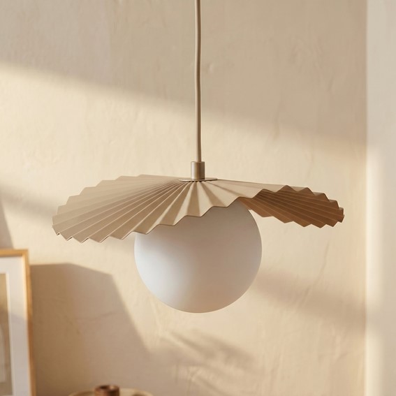 Lampa Wisząca FLORA 3PREM Beżowy/Opal