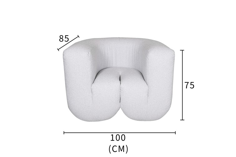 Fotel NUA N88-100-1 Jasnoszary