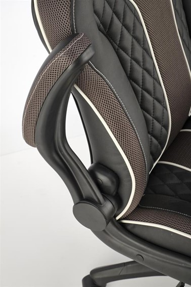 Fotel Gabinetowy HAMLET Czarny/Popielaty