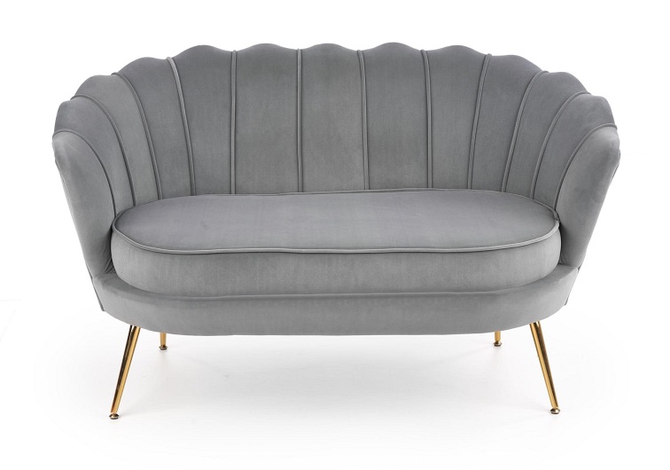 Fotel Wypoczynkowy AMORINITO XL Złoty/Popielaty