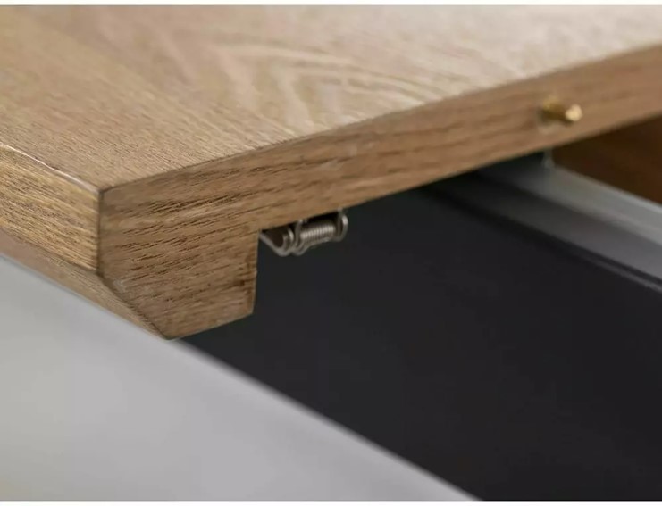 Stół LOGAN (160-200)x90 Czarny Mat/Dąb