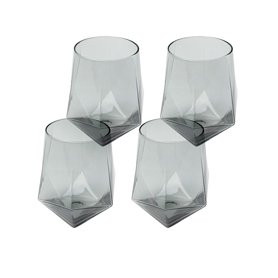 Komplet (4 szt.) Szklanka DIAMOND SMOKE 510ml Transparentny