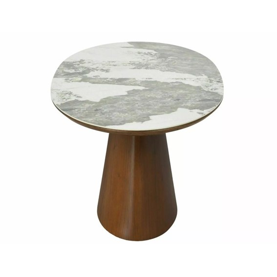 Stół Rozkładany MAROCCO Ceramic (200-160)x90cm Biały Połysk/Orzech