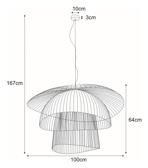 Lampa Wisząca PLAZA KP-12 Czarny