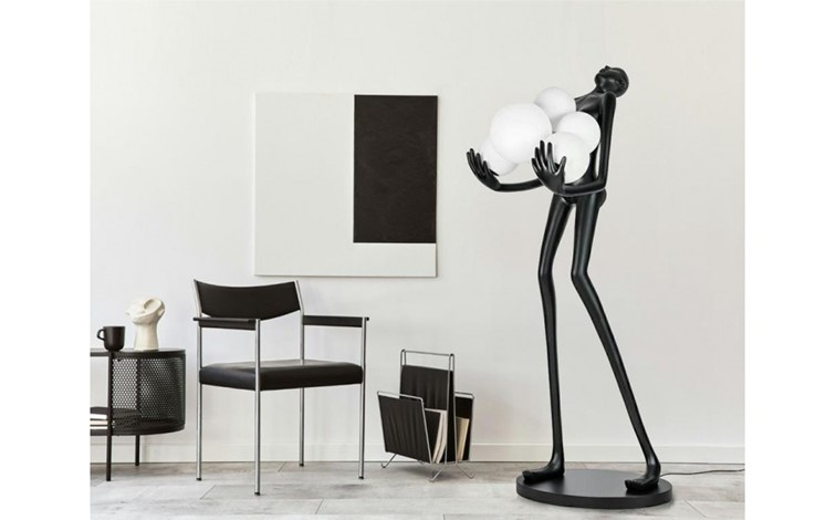 Lampa Podłogowa HUMAN PREMIUM Czarny/Biały