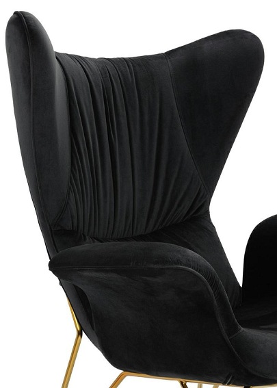 Fotel Shrimp Velvet 83x86x104 Czarny/Złoty