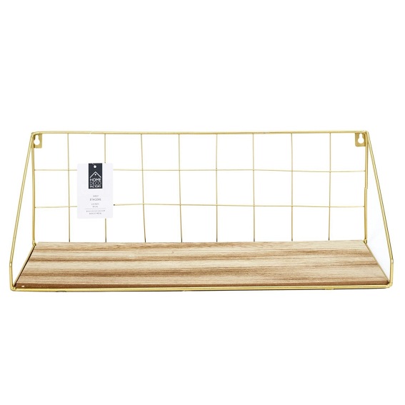 Półka CANARD Złoty/Naturalny