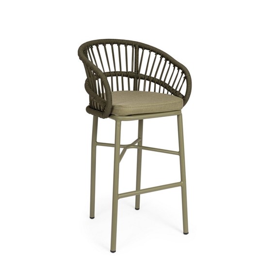 Krzesło Barowe Ogrodowe ODIVELAS Zielony