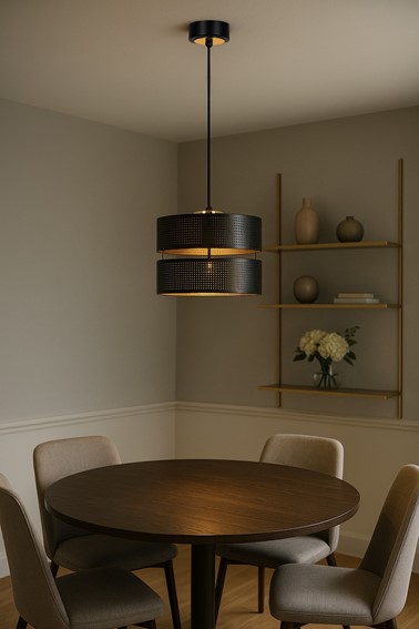 Lampa Wisząca MALAVI K-5500 Czarny/Złoty