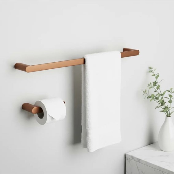 Komplet Wieszaków Łazienkowych MATI Miedź Szczotkowany