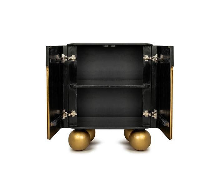 Komoda ORGANIC SHORT Czarny/Złoty