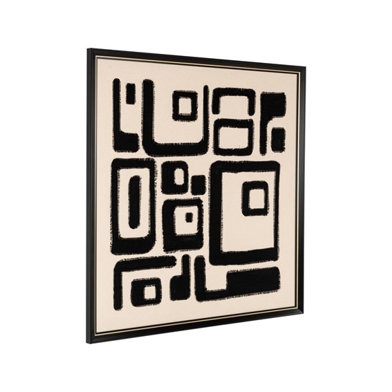 Obraz SHANITA 105x105cm Biały/Czarny