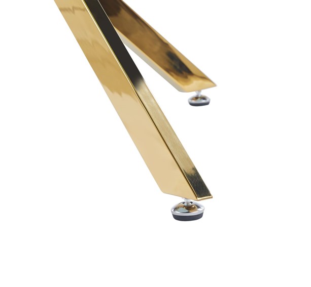 Stół ST19-FX fi100 Biały Marmur/Złoty