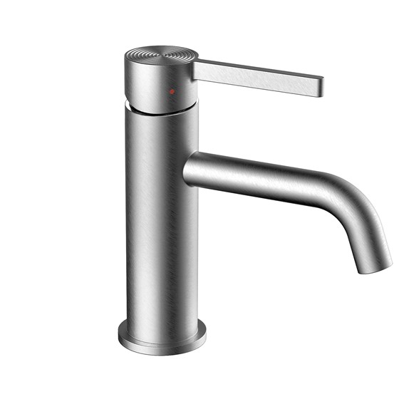 Bateria Umywalkowa Niska FOSTER Nikiel Szczotkowany