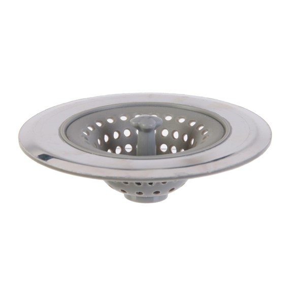 Sitko do Zlewu Silikonowe/Chrom Szary