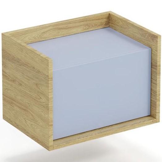 Szafka Niska MOBIUS 1D Naturalny/Niebieski