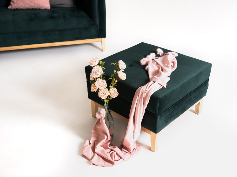 Puf By-Tom 64x64x44 Avocado/Naturalny