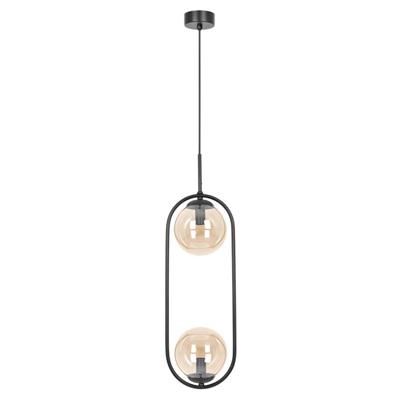 Lampa Wisząca VENTA K-5121 Czarny/Bursztynowy