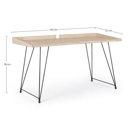 Biurko DISTRICT Czarny/Naturalny