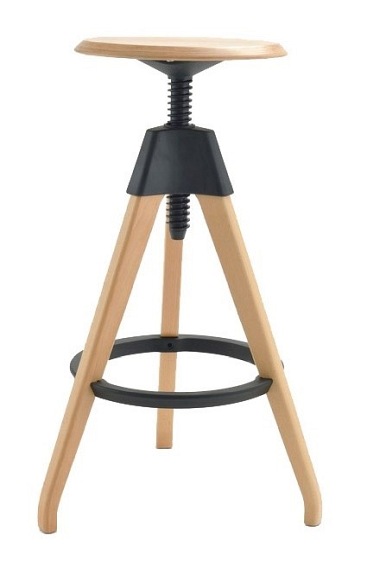 Hoker TOM czarny - polipropylen, drewno bukowe