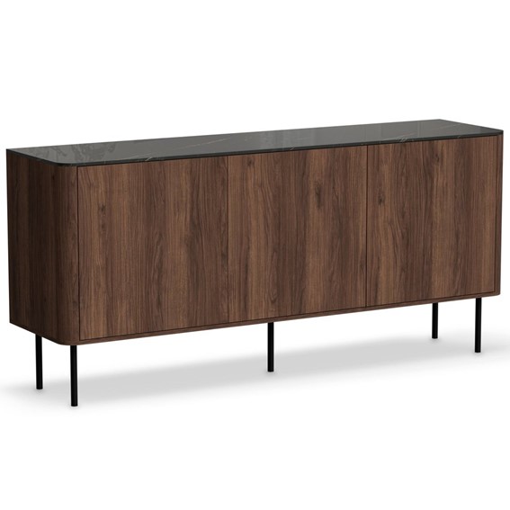 Komoda SOLANO KM-1 Orzech Warmia/Czarny Marmur