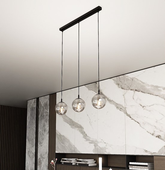 Lampa Wisząca COSMO 3 Czarny/Grafitowy