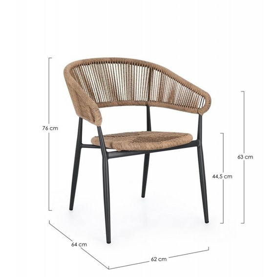 Krzesło Ogrodowe ALGAIDA Brązowy