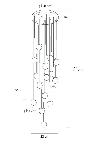 Lampa Wisząca CANNON DISC 16 Biały/Czarny/Złoty