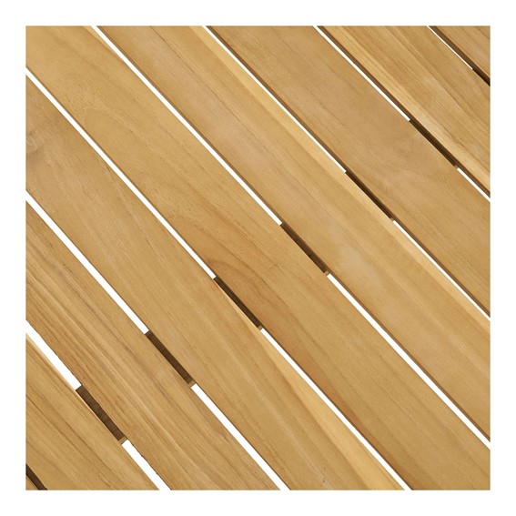 Stół Ogrodowy CLEVELAND 220x90cm Dąb Naturalny/Czarny