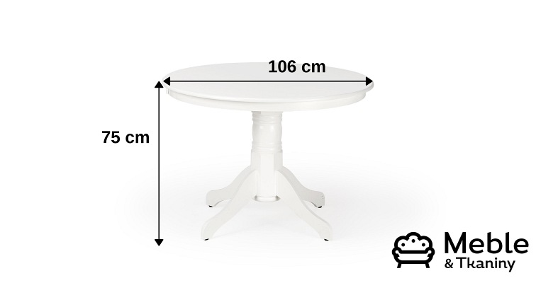 Stół Okrągły GLOSTER fi106 Biały