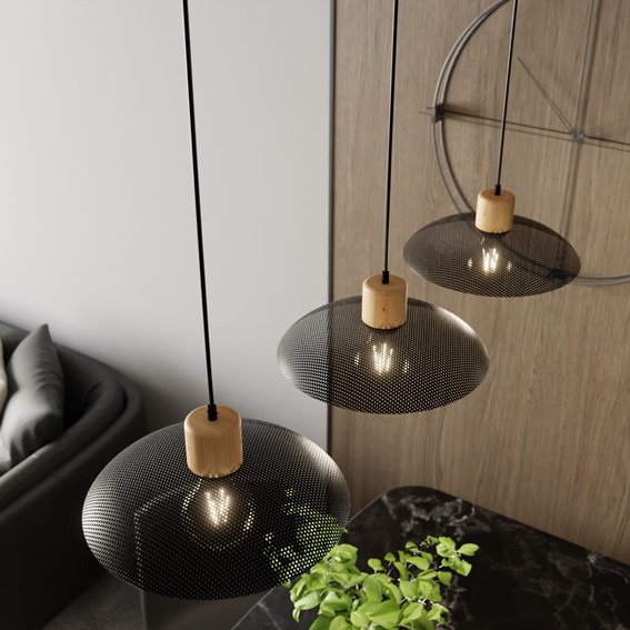 Lampa Wisząca KOBE 3 Czarny