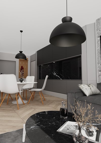 Lampa Wisząca LUNARO 1L Czarny