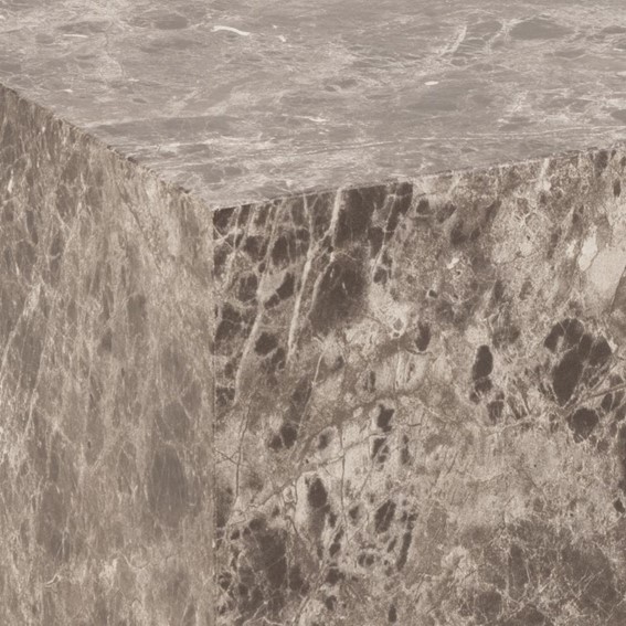 Zestaw 2 Stolików Kawowych DICE Marmur Brązowy