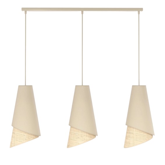 Lampa Wisząca MODA 3 Beżowy/Rattan