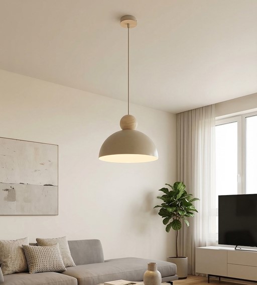 Lampa Wisząca KAKI 1M Beżowy