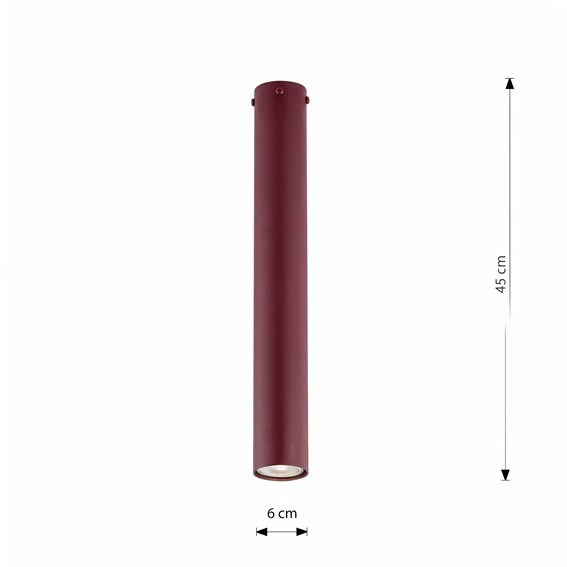 Lampa Sufitowa TECNO 1L Burgundowy