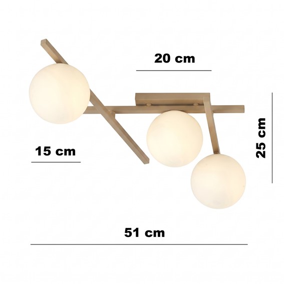 Lampa Sufitowa SMART 3 Beżowy/Opal