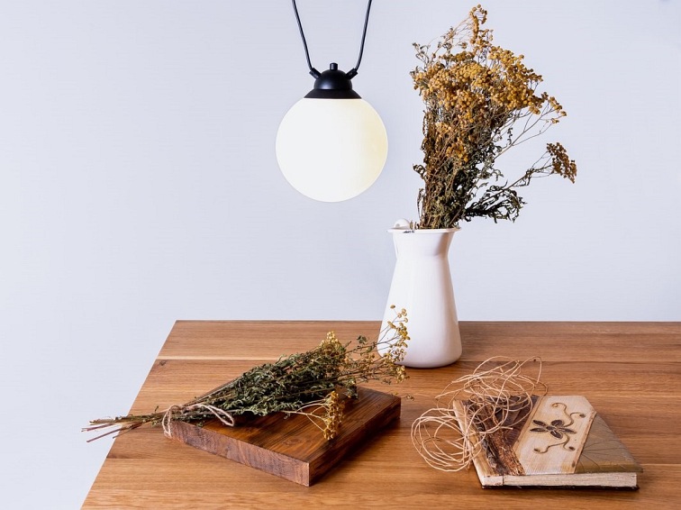 Lampa Wisząca GLASS 1 Czarny