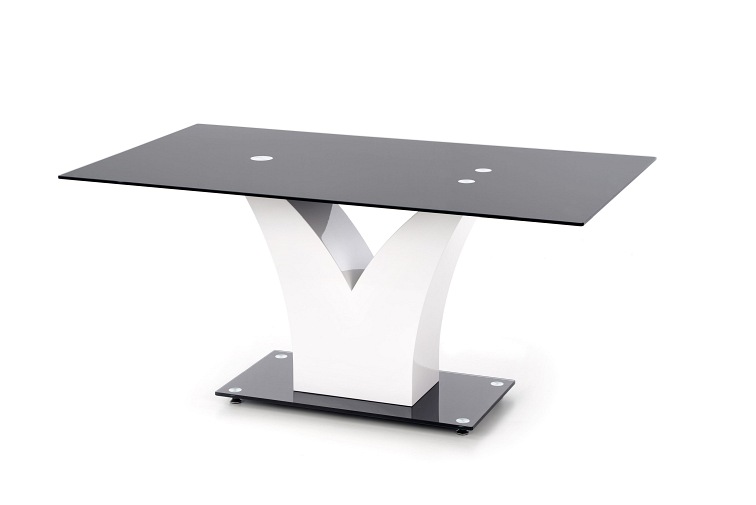Stół VESPER 160x90 Czarny/Biały