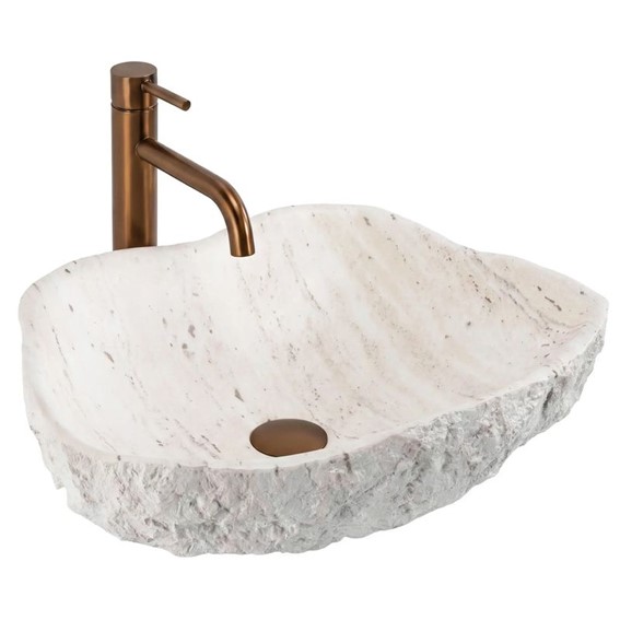 Umywalka Nablatowa ISLA SHIRO Beżowy