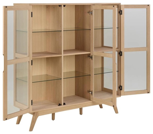 Witryna MARTE 140 cm Dąb Bielony