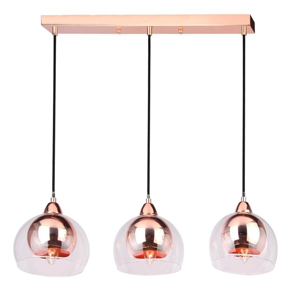 Lampa Wisząca DEX 3L Miedziany
