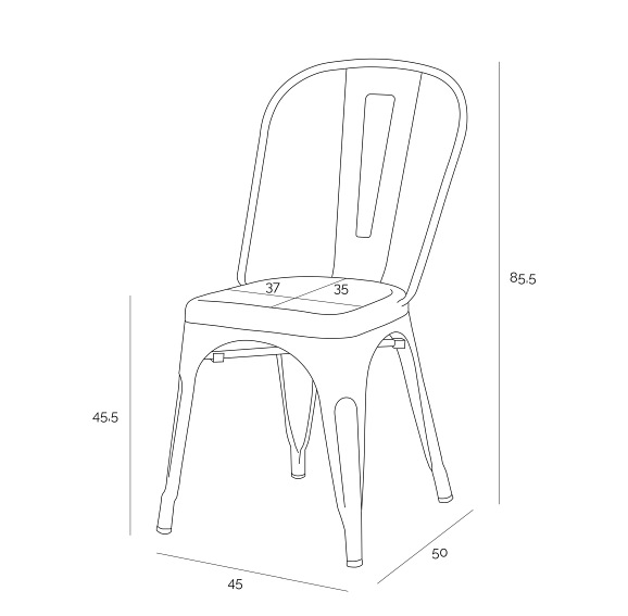 Krzesło PARIS ANTIQUE Czarny