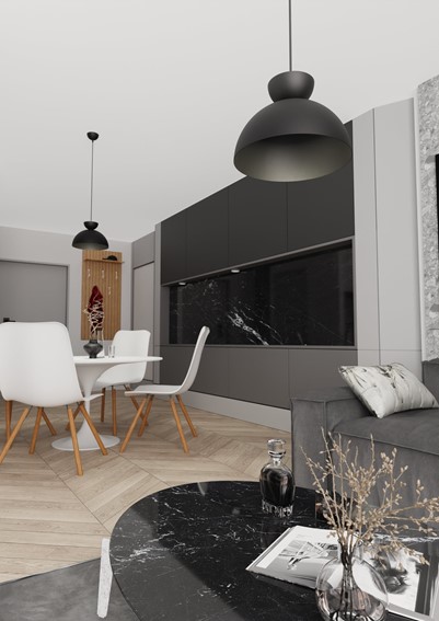 Lampa Wisząca LUNARO 1S Czarny